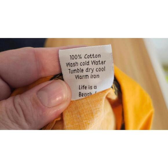 Bahama Beach Menswear Size XXL Yellow Black Hawaiian Shirt - Picture 4 of 4